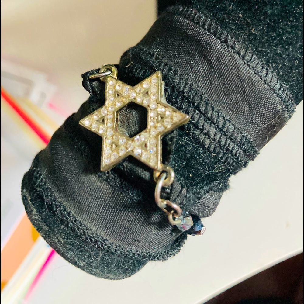 Silk wrap bracelet with Star of David